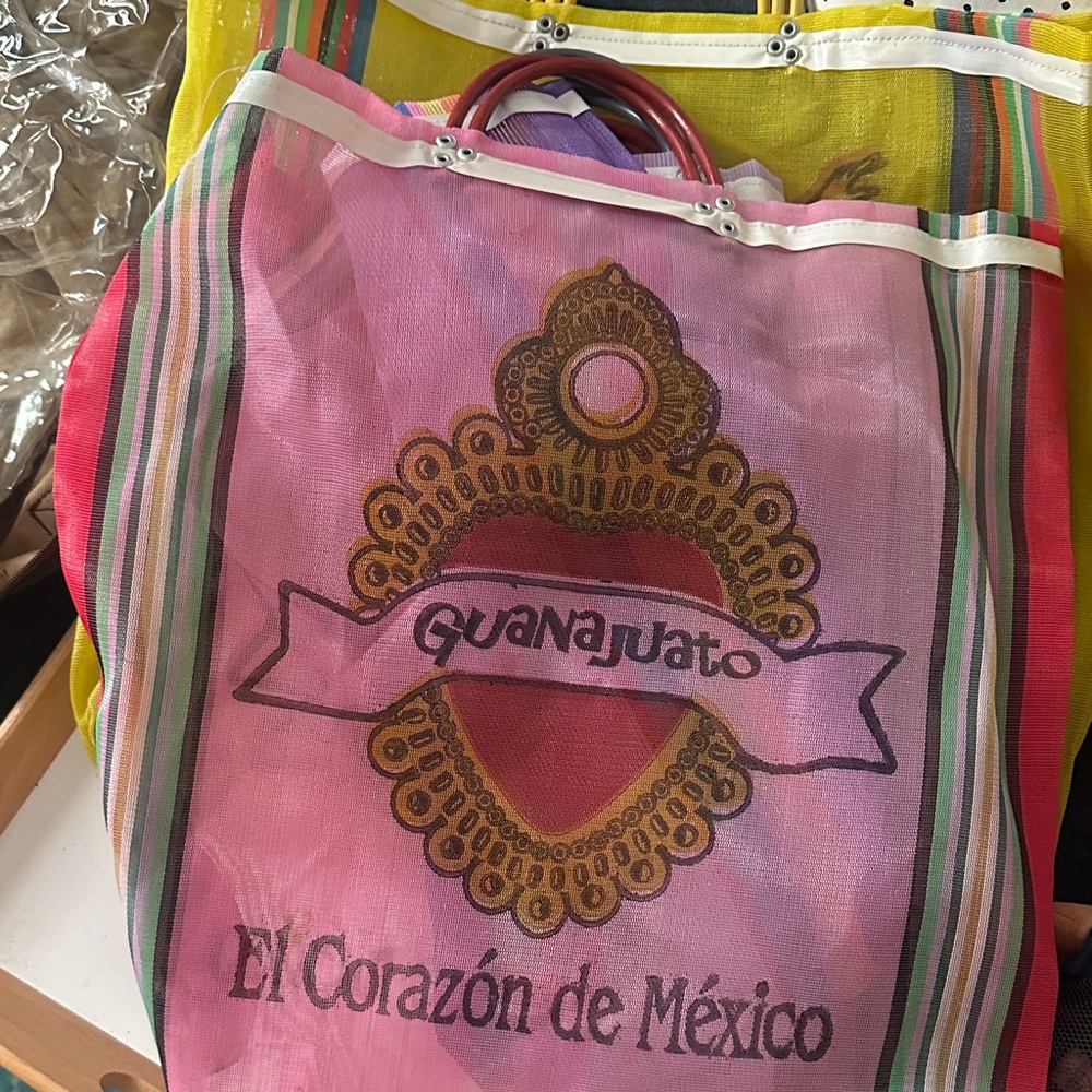 Pink and Yellow Tote Bag (6)